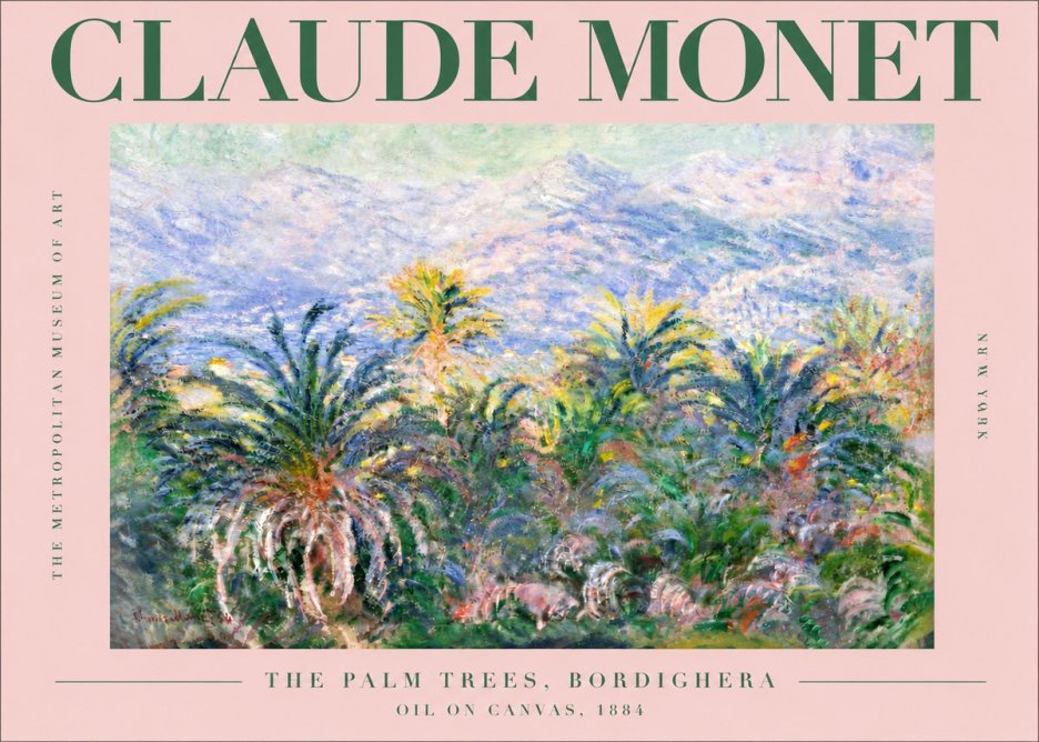 Monet The Palm Trees, Bordighera No4 - Póster