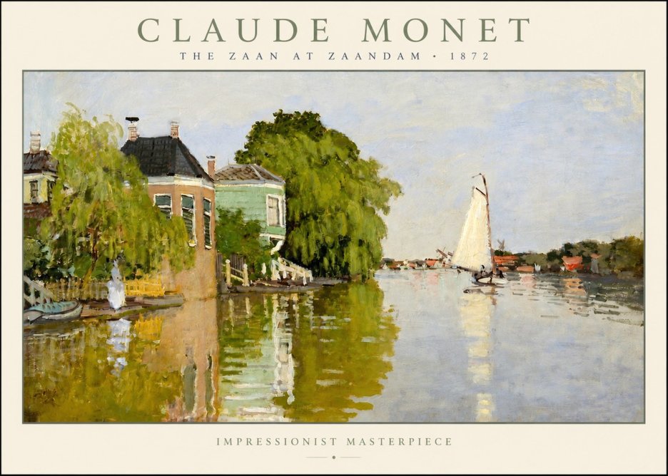 Monet The Zaan at Zaandam No2 - Póster