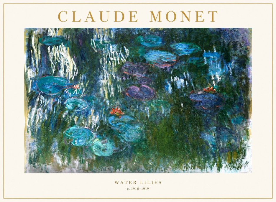 Monet Water Lilies IV No1 - Póster
