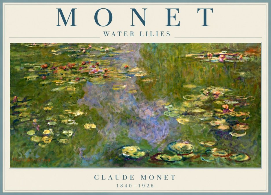 Monet Water Lilies V No6 - Póster
