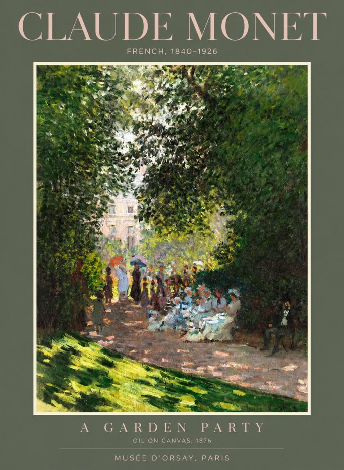 Monet A Garden Party No2 - Póster