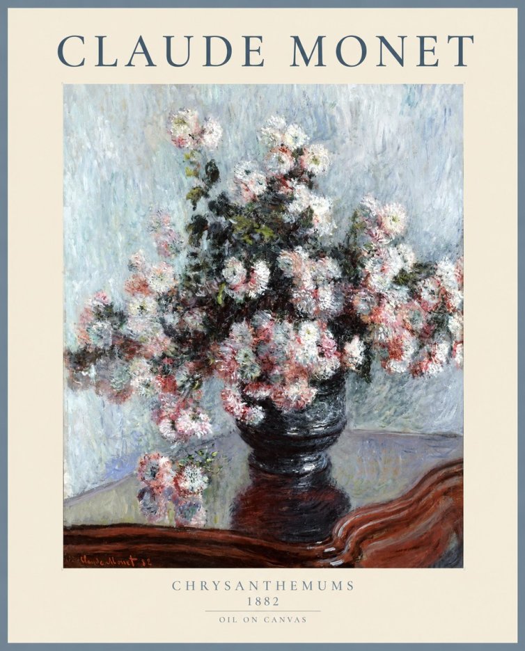 Monet Chrysanthemums No1 - Póster