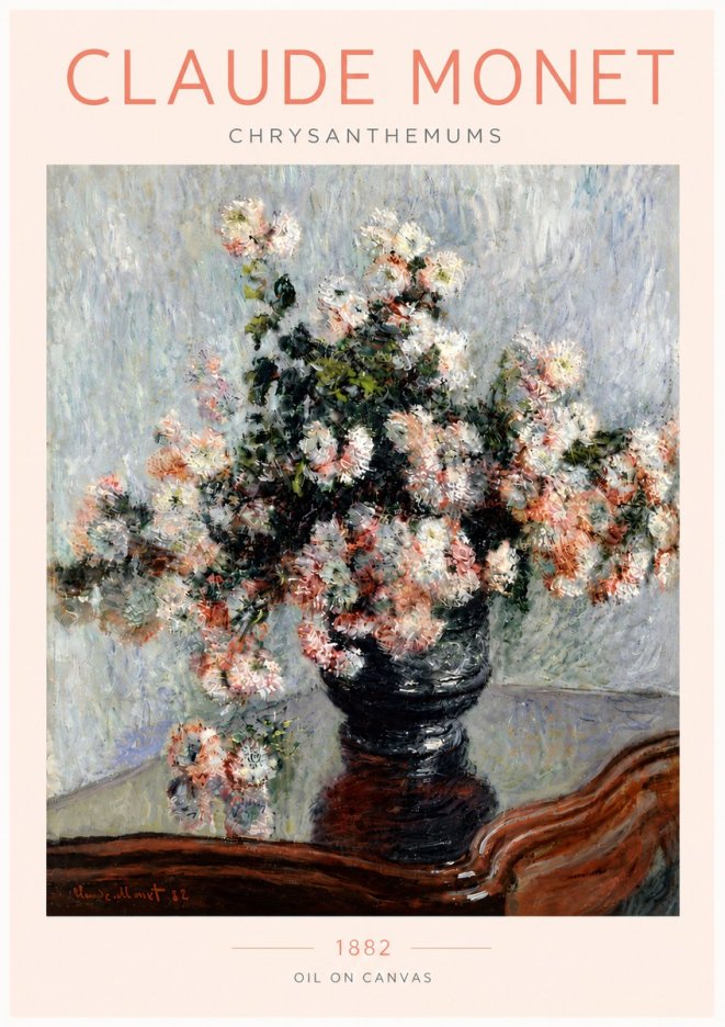 Monet Chrysanthemums No4 - Póster