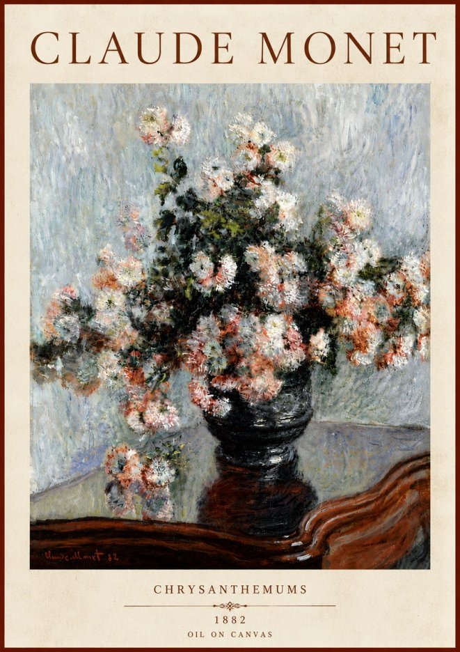 Monet Chrysanthemums No5 - Póster