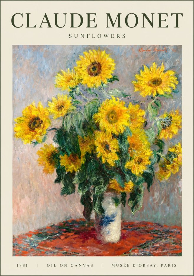 Monet Sunflowers No1 - Póster