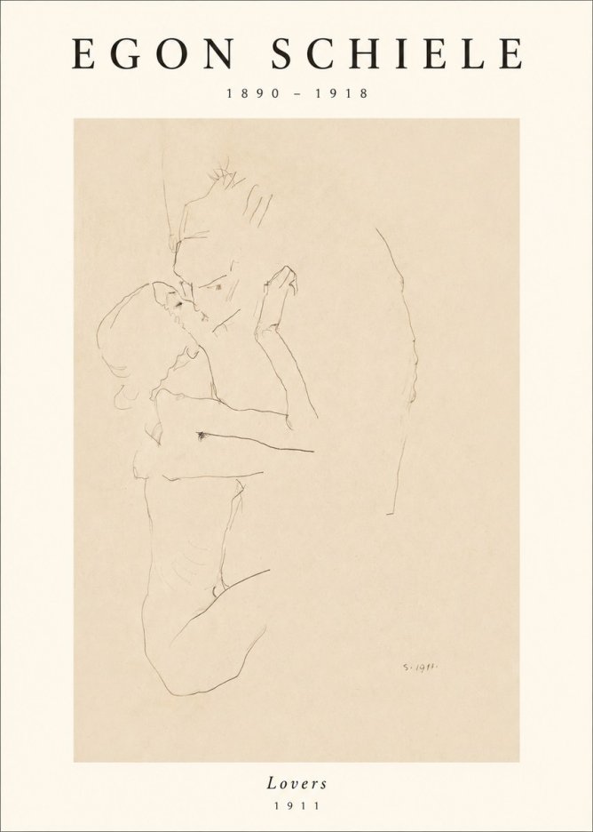 Schiele Lovers No1 - Póster