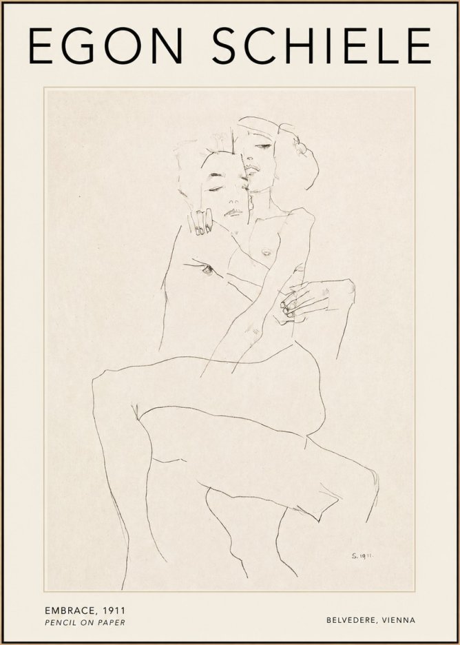 Schiele Embrace, 1911 No2 - Póster