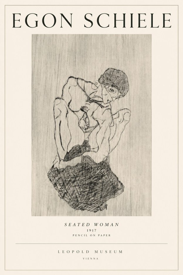 Schiele Seated Woman No1 - Póster