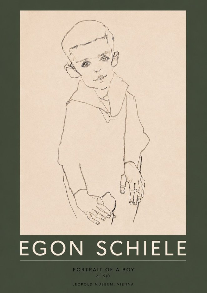 Schiele Portrait of a Boy No2 - Póster