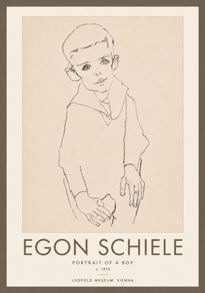 Schiele Portrait of a Boy No5 - Póster