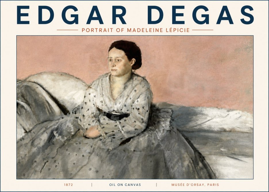 Edgar Degas Portrait of Madeleine Lépicie No6 - Póster