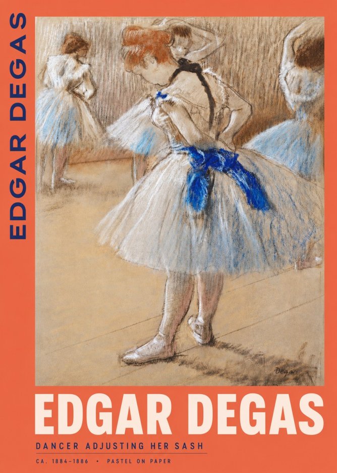 Edgar Degas Dancer Adjusting Her Sash No2 - Póster