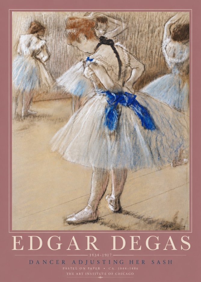 Edgar Degas Dancer Adjusting Her Sash No5 - Póster