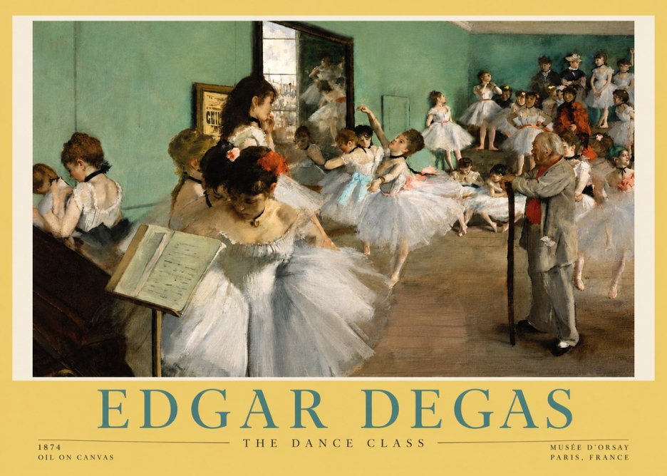 Edgar Degas The Dance Class I No3 - Póster