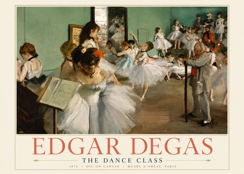 Edgar Degas The Dance Class I No5 - Póster