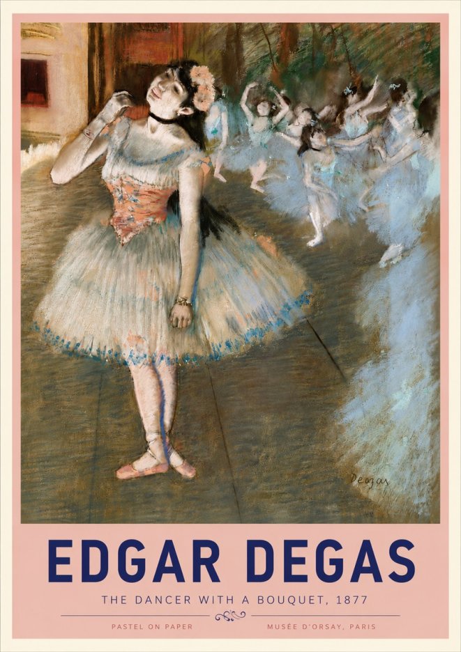 Edgar Degas The Dancer with a Bouquet No3 - Póster