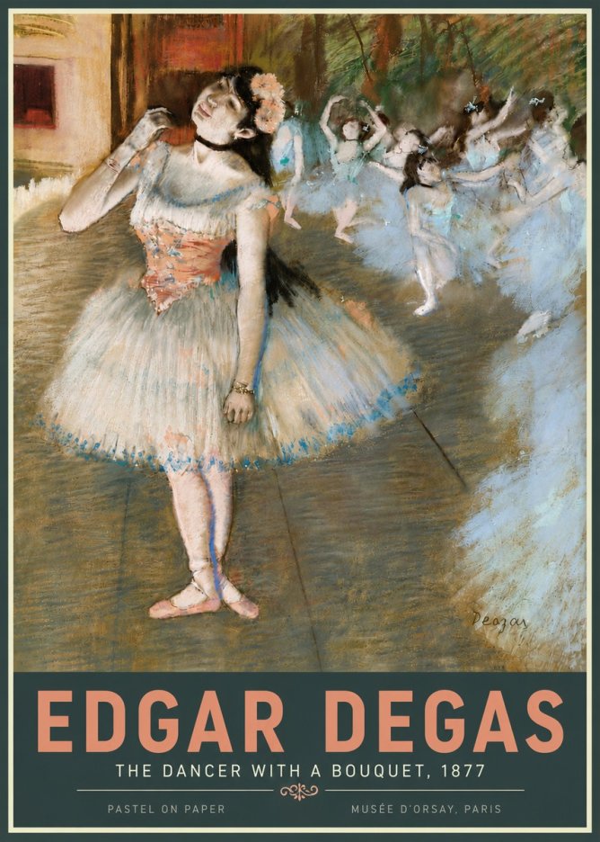 Edgar Degas The Dancer with a Bouquet No6 - Póster