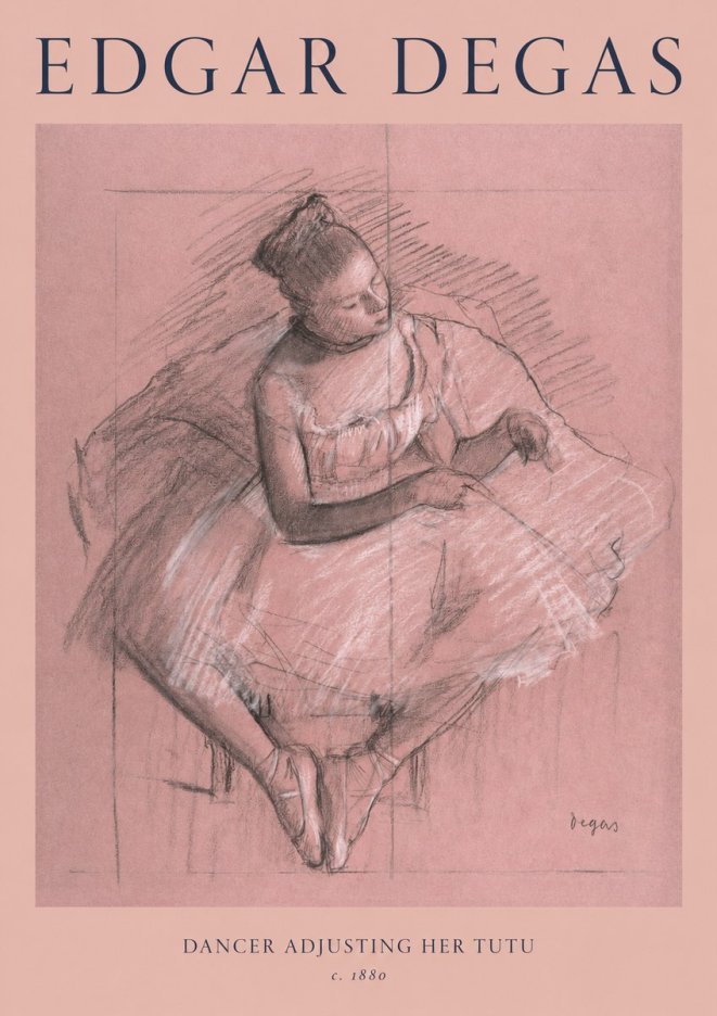 Edgar Degas Dancer Adjusting Her Tutu No1 - Póster