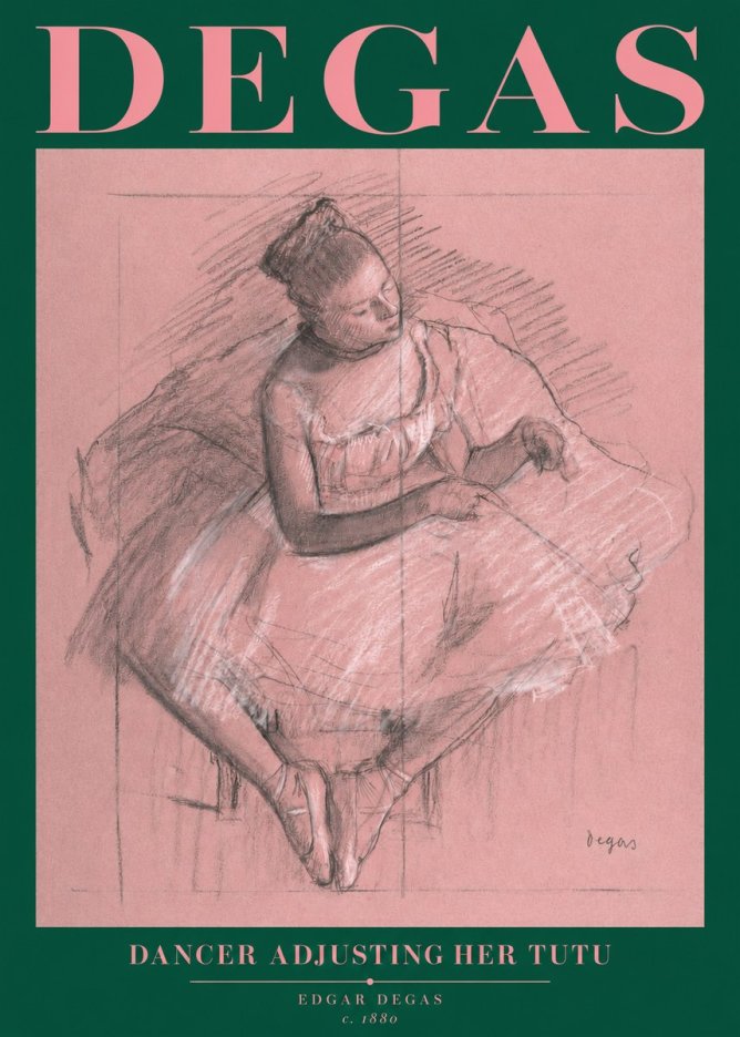 Edgar Degas Dancer Adjusting Her Tutu No2 - Póster