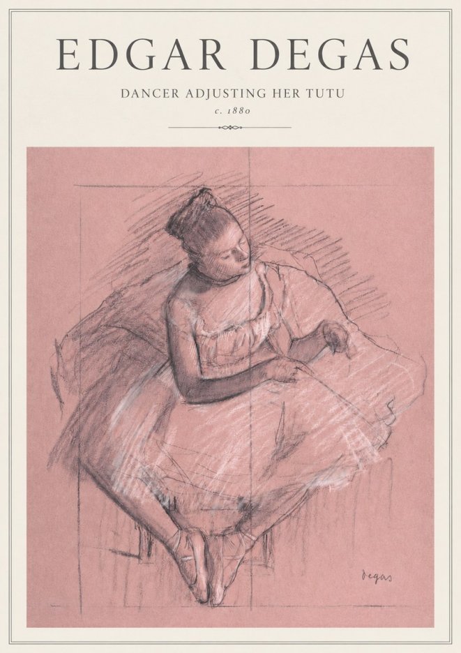 Edgar Degas Dancer Adjusting Her Tutu No3 - Póster