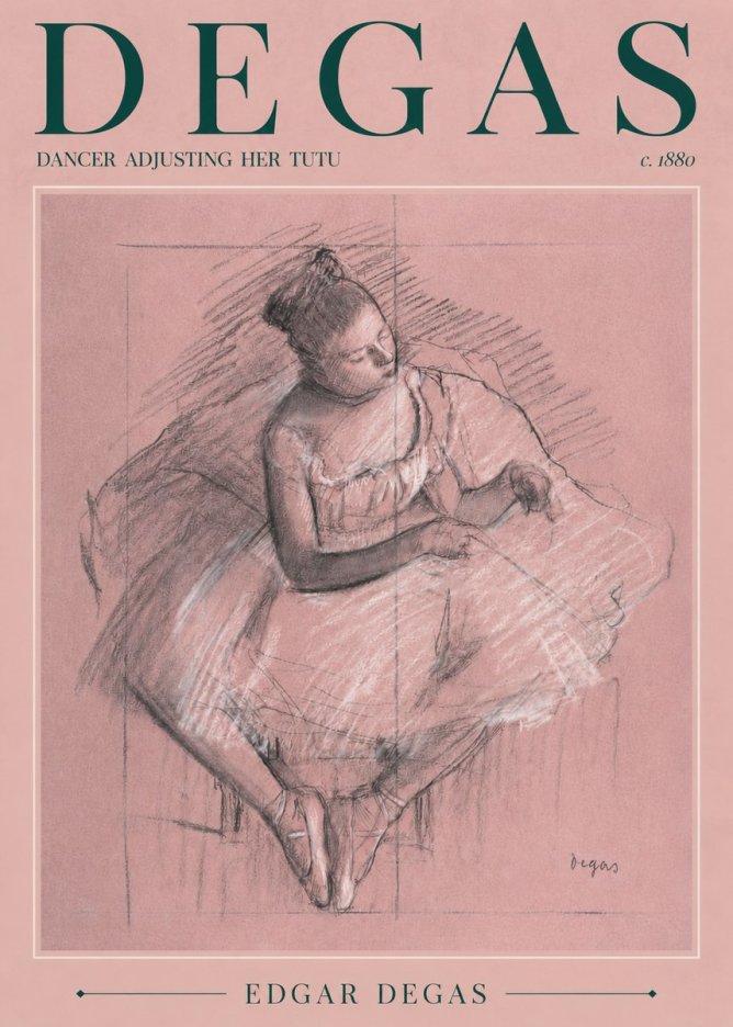 Edgar Degas Dancer Adjusting Her Tutu No4 - Póster