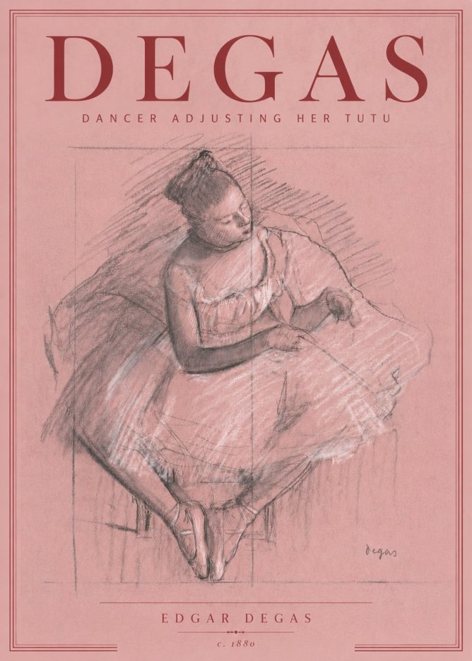 Edgar Degas Dancer Adjusting Her Tutu No6 - Póster