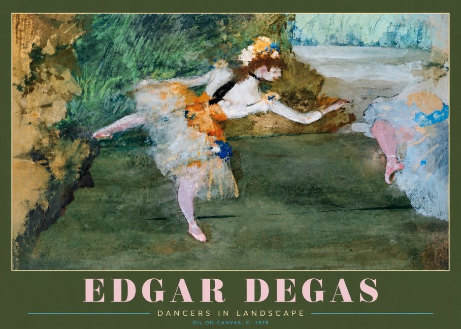 Edgar Degas Dancers in Landscape I No2 - Póster