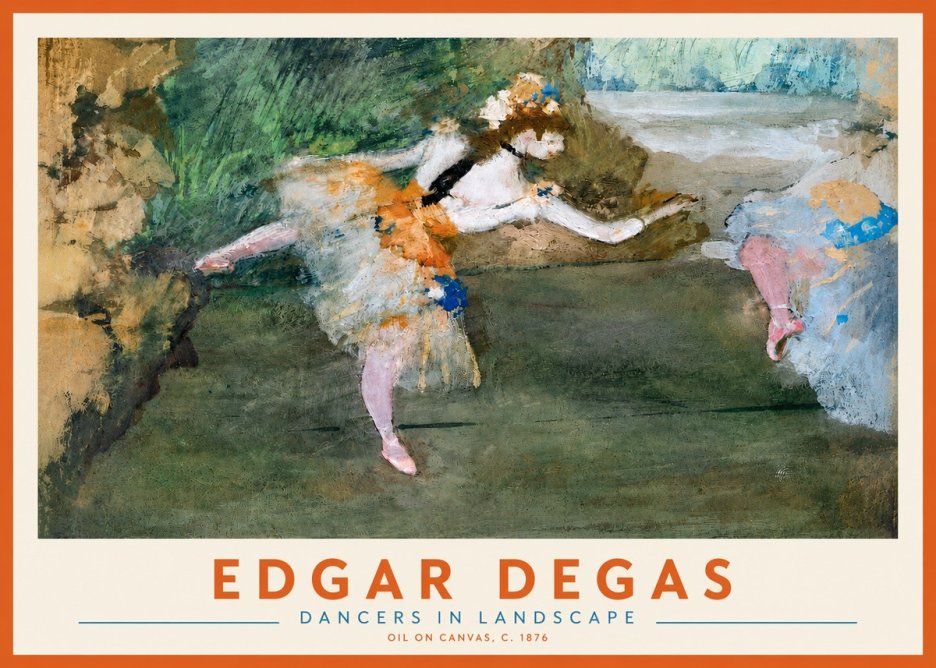 Edgar Degas Dancers in Landscape I No3 - Póster