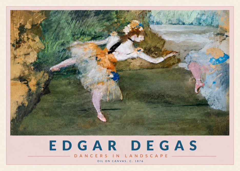 Edgar Degas Dancers in Landscape I No4 - Póster