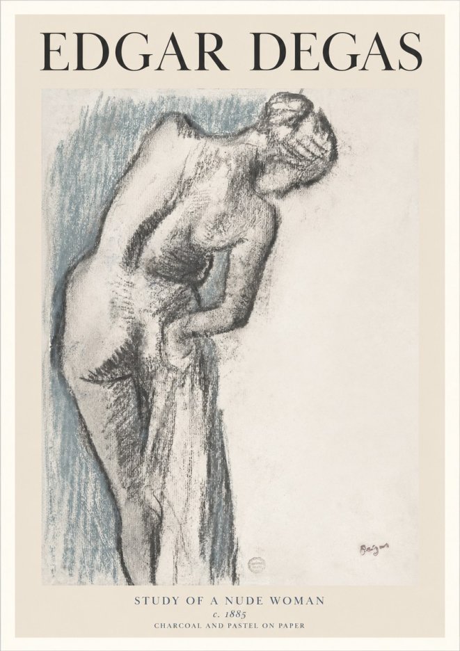 Edgar Degas Study of a Nude Woman II No1 - Póster