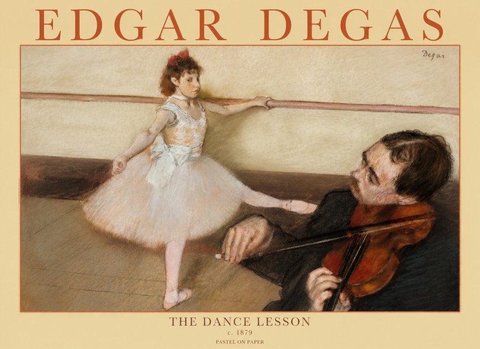 Edgar Degas The Dance Lesson No1 - Póster