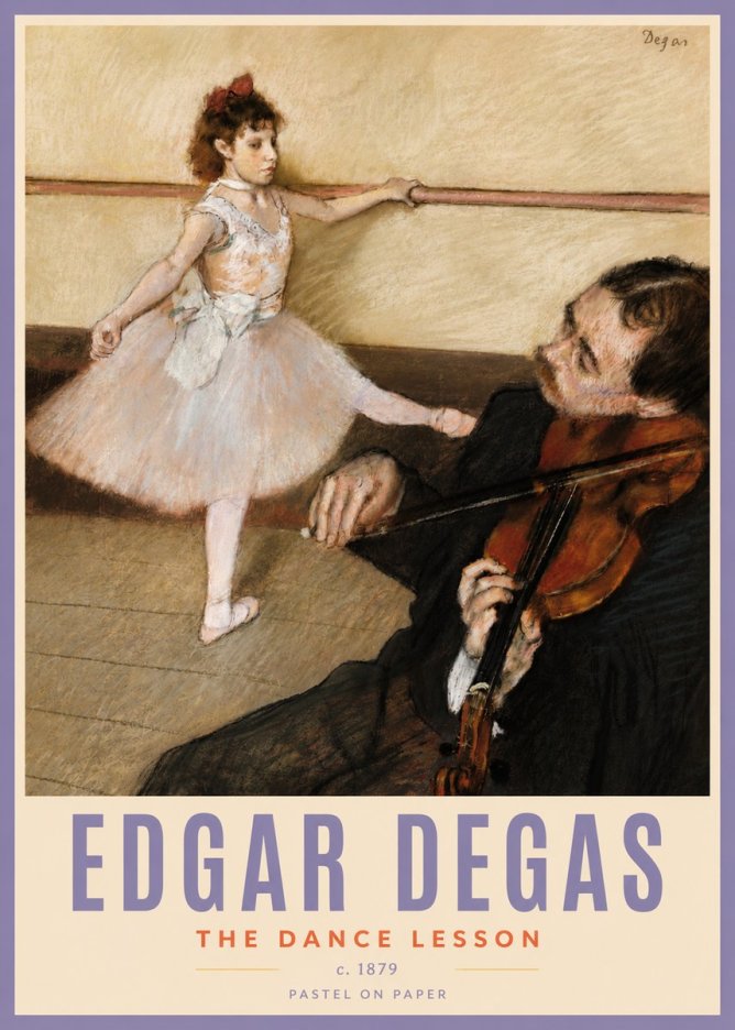 Edgar Degas The Dance Lesson No5 - Póster