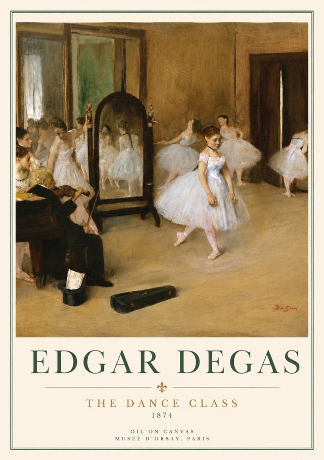 Edgar Degas The Dance Class II No3 - Póster