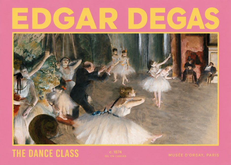 Edgar Degas The Dance Class III No2 - Póster