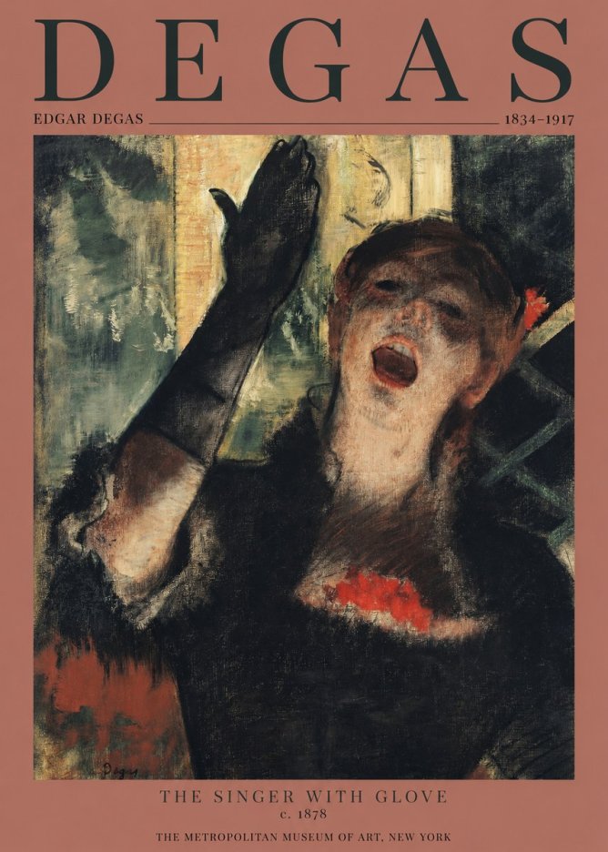 Edgar Degas The Singer with Glove No1 - Póster