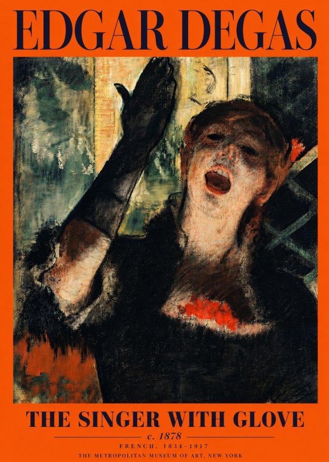 Edgar Degas The Singer with Glove No3 - Póster