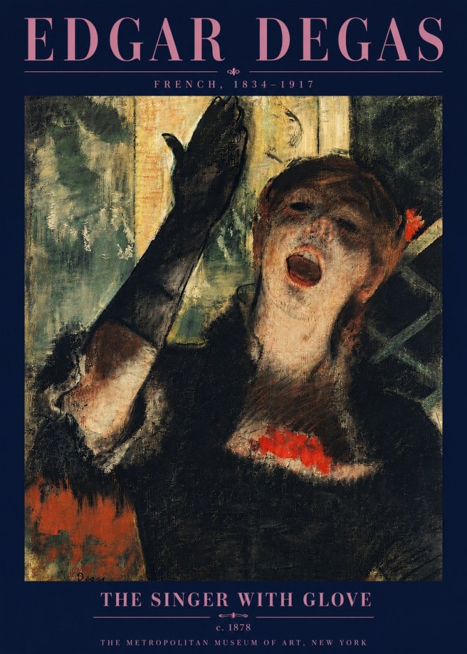 Edgar Degas The Singer with Glove No5 - Póster