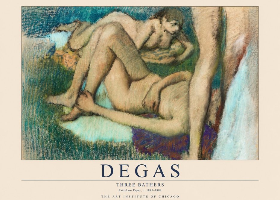 Edgar Degas Three Bathers No1 - Póster