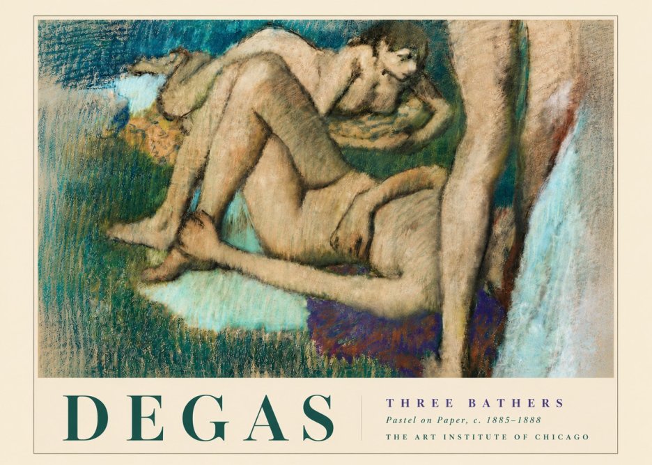 Edgar Degas Three Bathers No4 - Póster