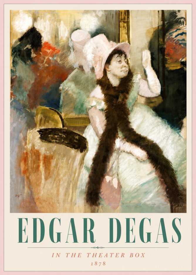 Edgar Degas In the Theater Box No3 - Póster