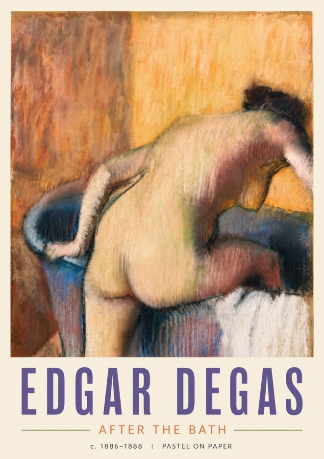 Edgar Degas After the Bath I No4 - Póster