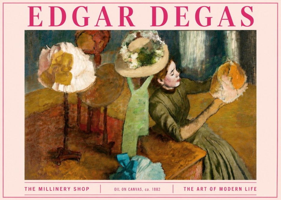 Edgar Degas The Millinery Shop, Ca. 1882 No3 - Póster