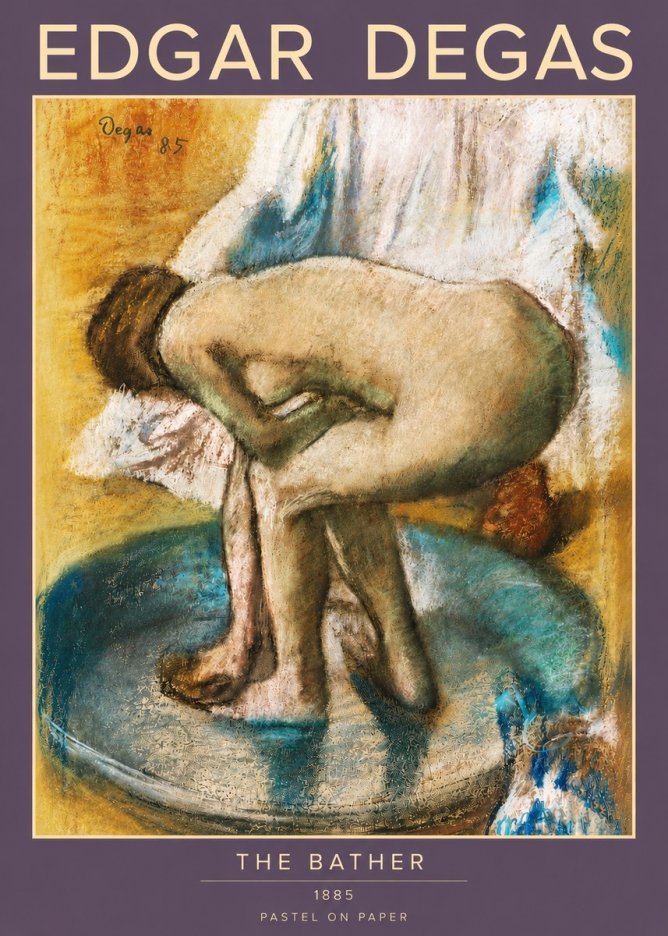 Edgar Degas The Bather No4 - Póster