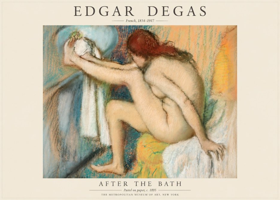 Edgar Degas After the Bath II No1 - Póster