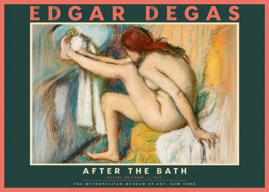 Edgar Degas After the Bath II No2 - Póster