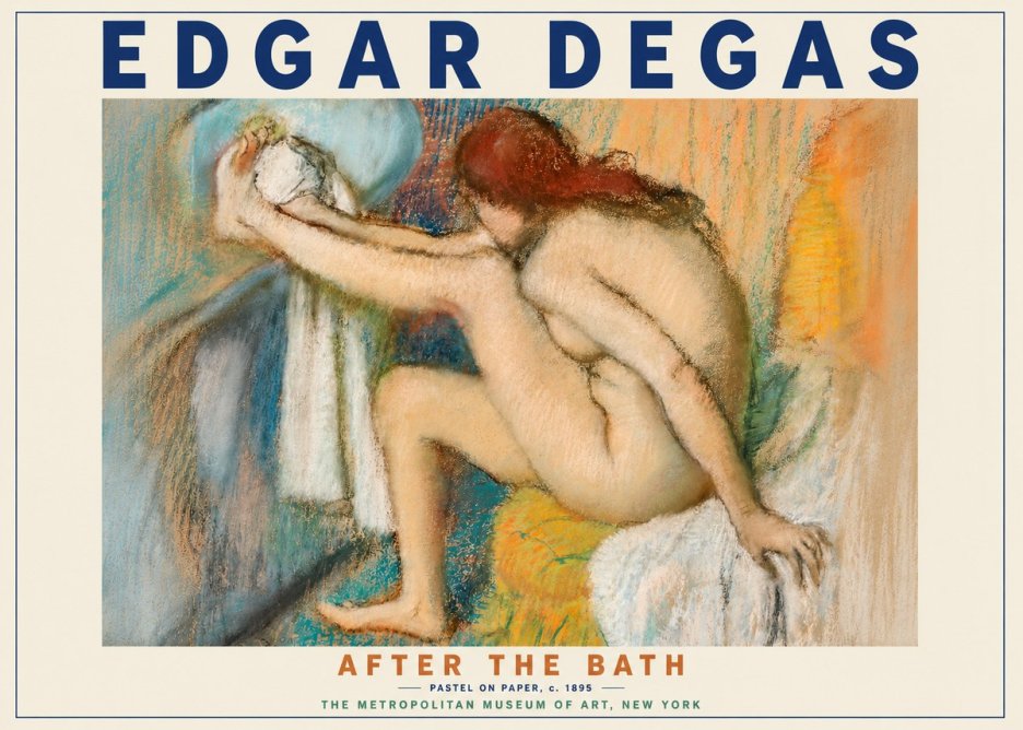 Edgar Degas After the Bath II No3 - Póster