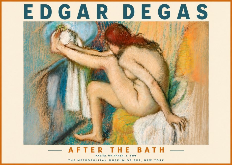 Edgar Degas After the Bath II No6 - Póster