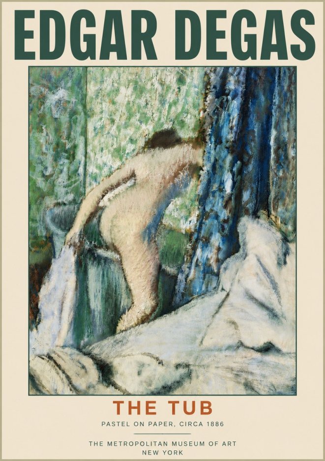 Edgar Degas The Tub No3 - Póster
