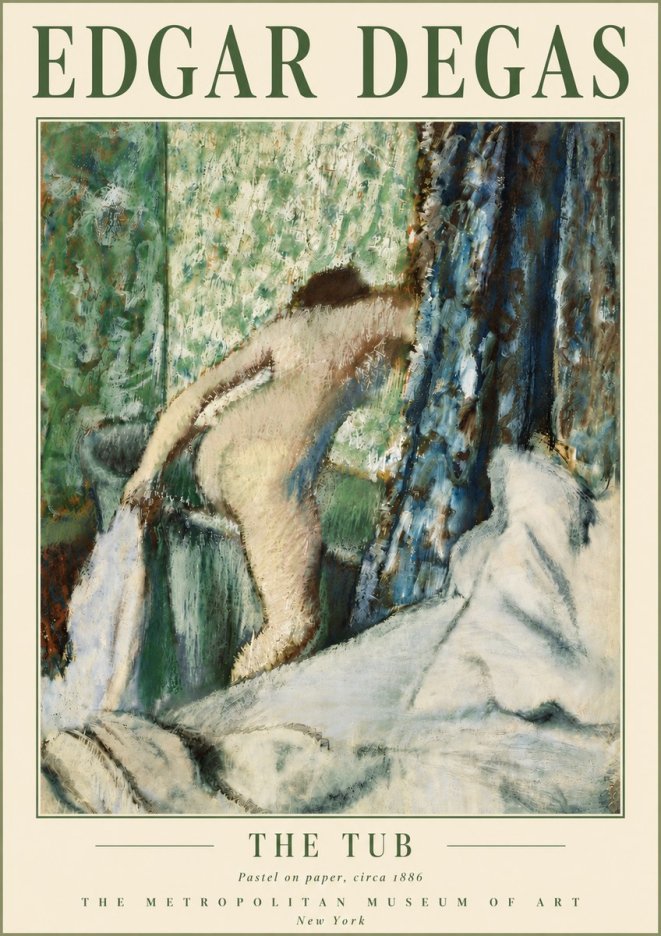 Edgar Degas The Tub No5 - Póster