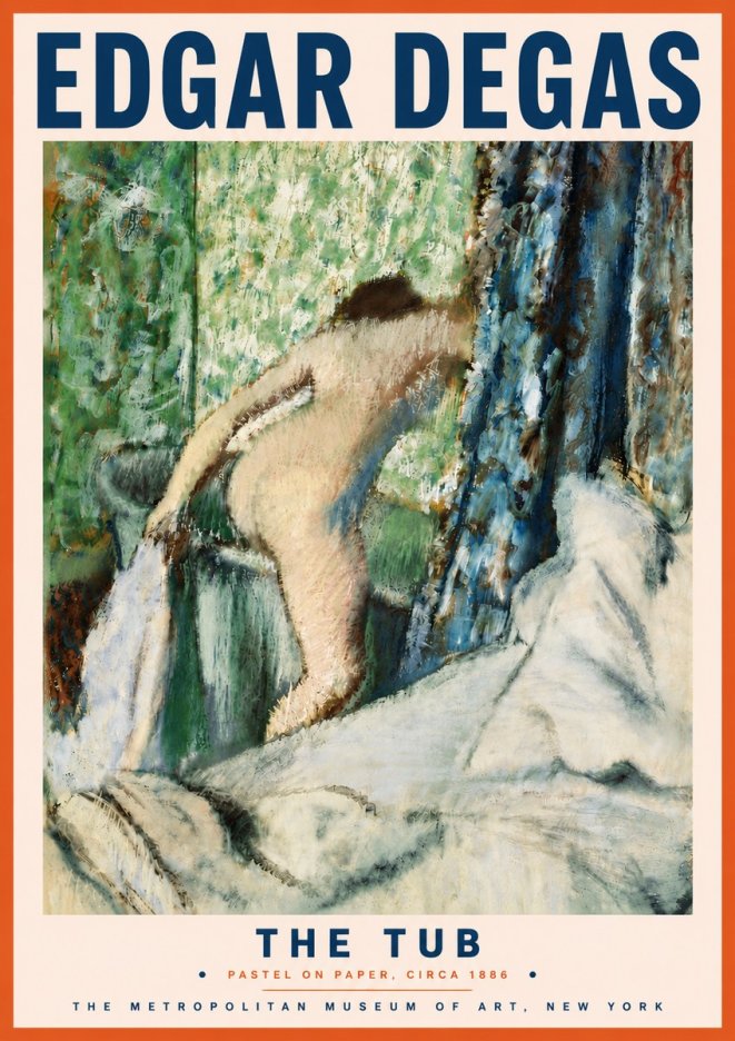 Edgar Degas The Tub No6 - Póster
